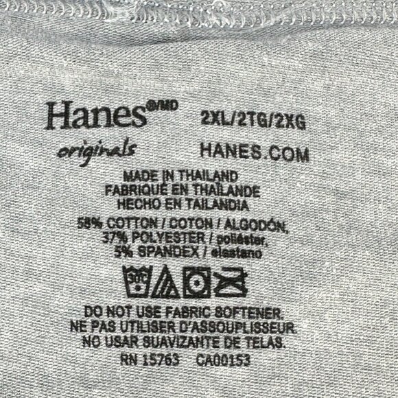 Hanes Originals Women's Size XXL Panty High Leg Heather Gray New With Tags - Picture 5 of 8